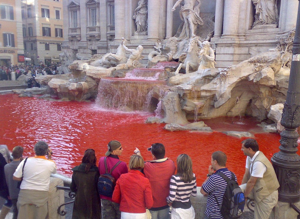 Red Trevi Fountain